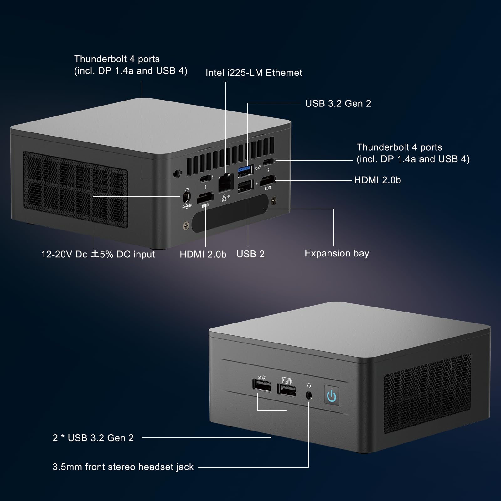 Intel NUC 12 NUC12WSHi7 Wall Street Canyon Mini Computer 12th Gen Intel Core i7-1260P, 12 Cores(4P+8E), 16 Threads, 18MB Intel Smart Cache, Intel Iris Xe Graphics,16GB RAM, 512GB PCIe SSD, Win 11 Pro