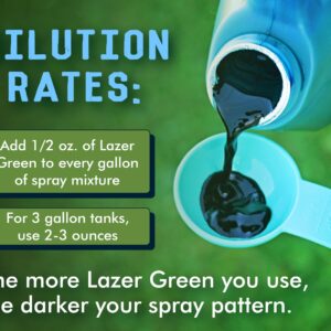 Liquid Harvest Lazer Green Concentrated Spray Pattern Indicator - 8 Ounces - Perfect Weed Spray Dye, Herbicide Dye, Fertilizer Marking Dye, Turf Marker and Herbicide Marker