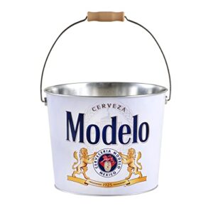the tin box company modelo beverage bucket with wire handle modelo (433317-12), white