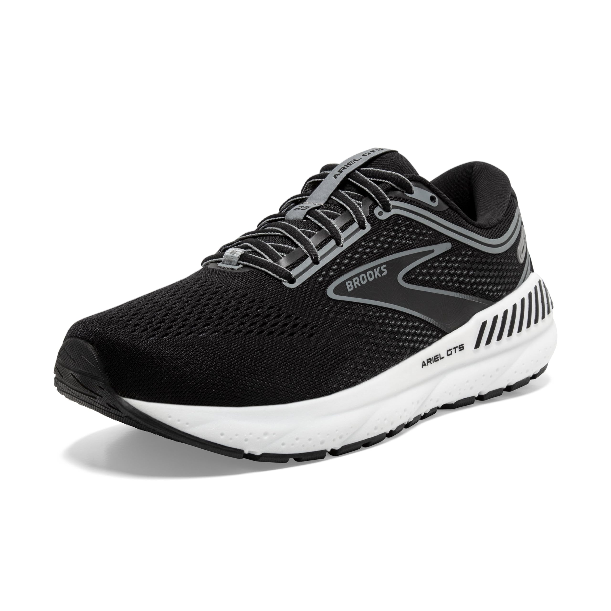 Brooks Women’s Ariel GTS 23 Supportive Running Shoe - Black/Grey/White - 9.5 Medium