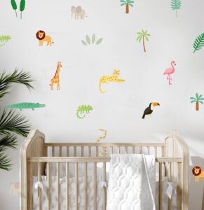 jungle animals wall decals | safari nursery decor | wall stickers for kids