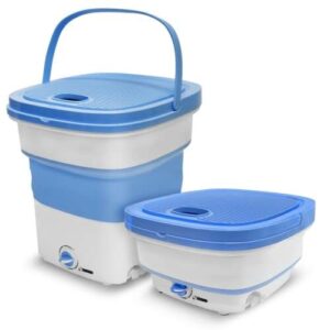 riyan pucwm33 foldable portable and lightweight mini washing machine, blue