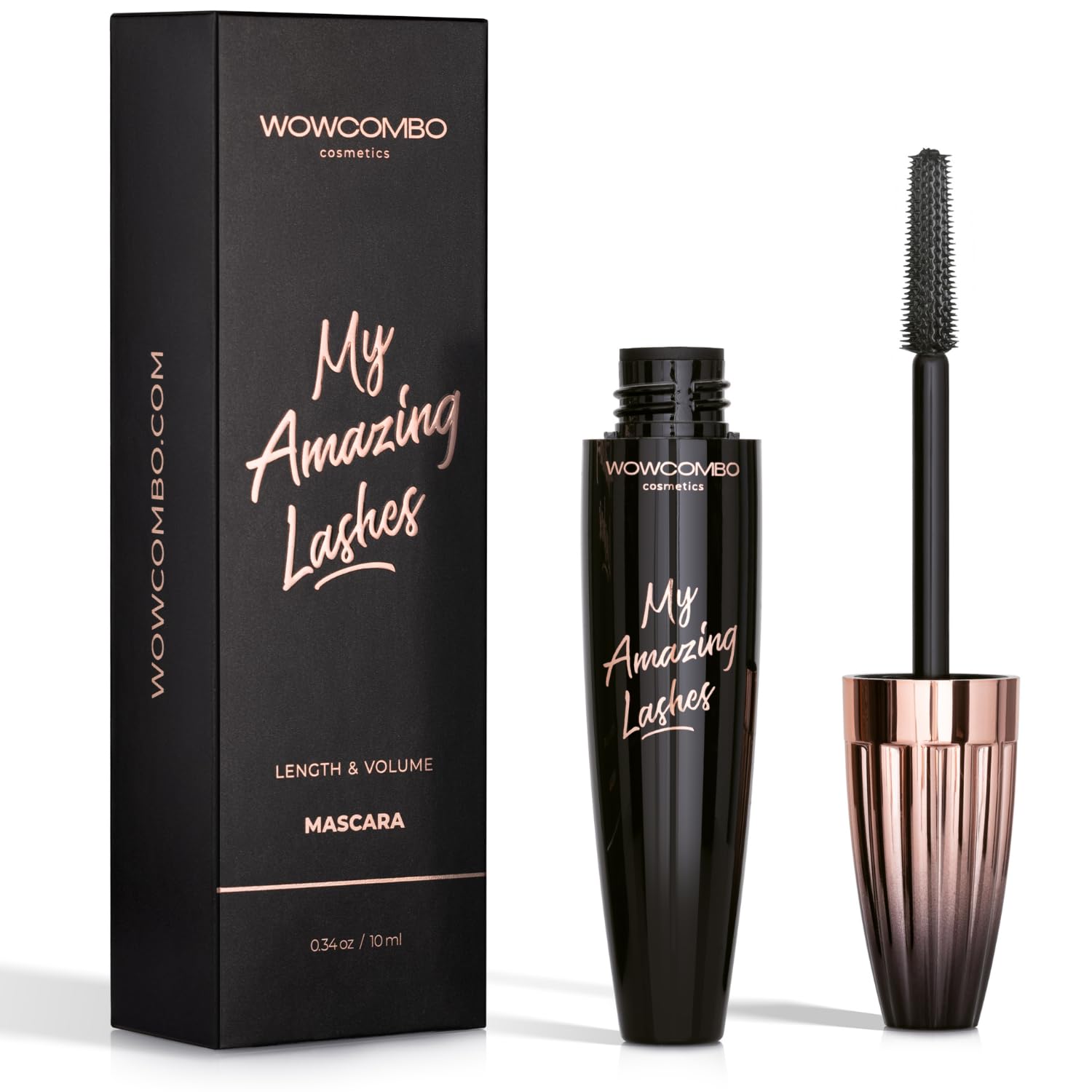 My Amazing Lashes Mascara - Volume and Length - Lengthening Mascara - Stays On All Day - Tubing Mascara for All Ages & Skin Types - Instantly Create The Look of Lash Extensions (RICH BLACK)