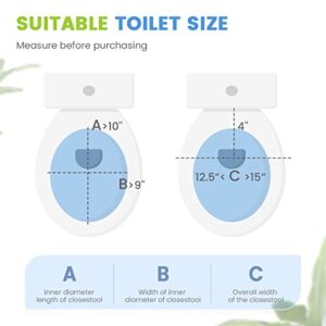 OasisSpace Toilet Seat Risers with Lid and Lock- Padded Toilet Seat Adults, Raised Toilet Seat for Standard and Elongated Toilet, Elevated Toilet Seat 4 Inch for Assistance Bending or Sitting