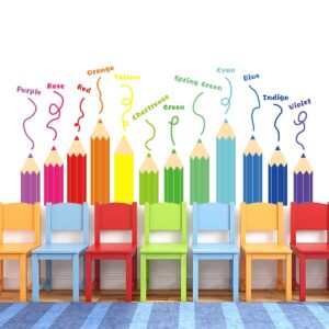 multicolor crayons wall decal colorful inspirational wall stickers diy peei and stick pens wall decals nursery wall sticker for babys kids bedroom living room classroom office kitchen playroom home