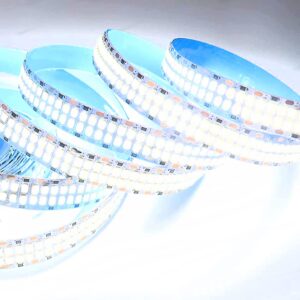 suyooulin led strip lights, 16.4ft dimmable dc 12v smd 2835 2400 leds 52000lm super bright flexible led ribbon strip, non-waterproof ip21 for home, party decoration(daylight white 6500k)