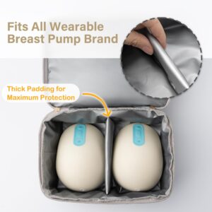 Kadamii Wearable Breast Pump Bag Compatible with Momcozy, Elvie & Medela Pump in Style, Small Portable Container Case Bag for Working Moms, Holds Pump Accessories