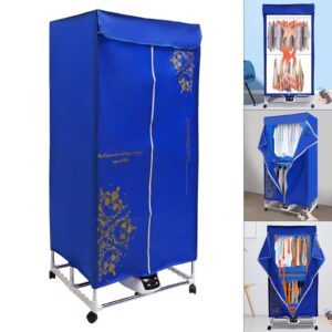 Clothes Dryer Portable Travel Dryer Machine,1200-1500W Folding Dryer Machine,Portable Dryer for Apartments,PTC 5-layer Heating Electric Clothes Drying (Printed)