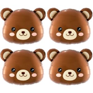 bear balloons teddy bear baby shower decorations we can bearly wait bear theme birthday party supplies 4 pcs