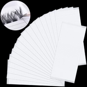 oiiki false eyelash fans paper tape 1000pcs, double sided adhesive eyelash fan tape holder sticky lash strip, eyelash extensions storage tape fast fan tapes