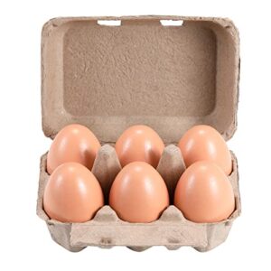 Half Dozen Egg Cartons 25 Pack, Blank Natural Pulp Egg Cartons 6 Count for Chicken Eggs Reusable, Storage Tray Strong for Holds Up to Six 6 Egg Carton Cardboard Paper Holder Container for Refrigerator