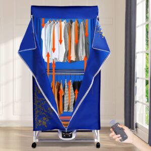 Clothes Dryer Portable Travel Dryer Machine, Portable Dryer For Apartments, New Generation Electric Clothes Drying Machine, Folding Remote Control Dryer for Home Using, 27.55in*19.68in*4.92ft