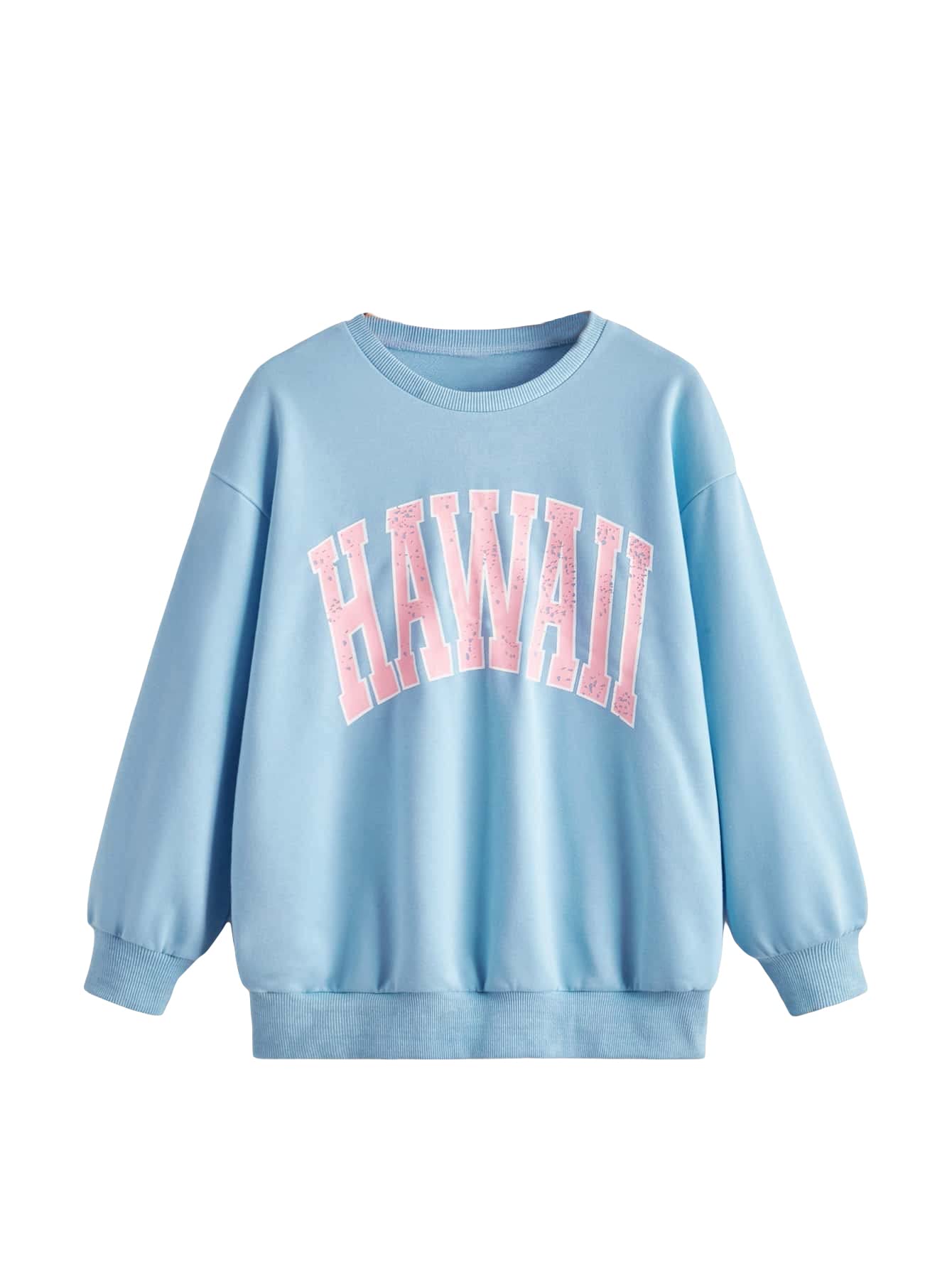 SOLY HUX Girl's Cute Graphic Sweatshirt Letter Print Long Sleeve Crewneck Pullover Tops Blue 10-11Y