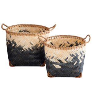 handwoven bamboo storage basket