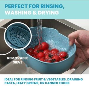 Kitchen Sink Drain Basket | Elephant Drain Basket & Rack | Multi Functional Filtering Drain for Shelf Corner | Kitchen Sink Drain Strainer for Food | Large Dish Drainer for Fruits, Vegetables & More