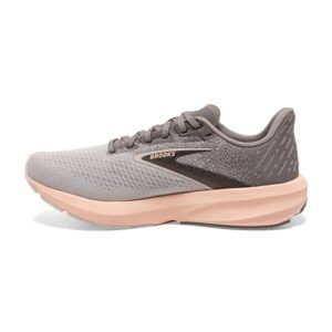 Brooks Women’s Launch 10 Neutral Running Shoe - Grey/Crystal Grey/Pale Peach - 8 Medium