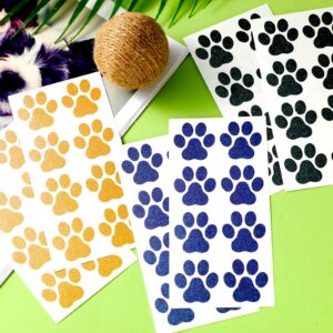 20 Sheets 240 Pcs Dog Paw Glitter Tattoo Sticker Temporary Tattoos Dog Paw Body Tattoos for Women Girls Face Body Accessories (Dog Paw Style)