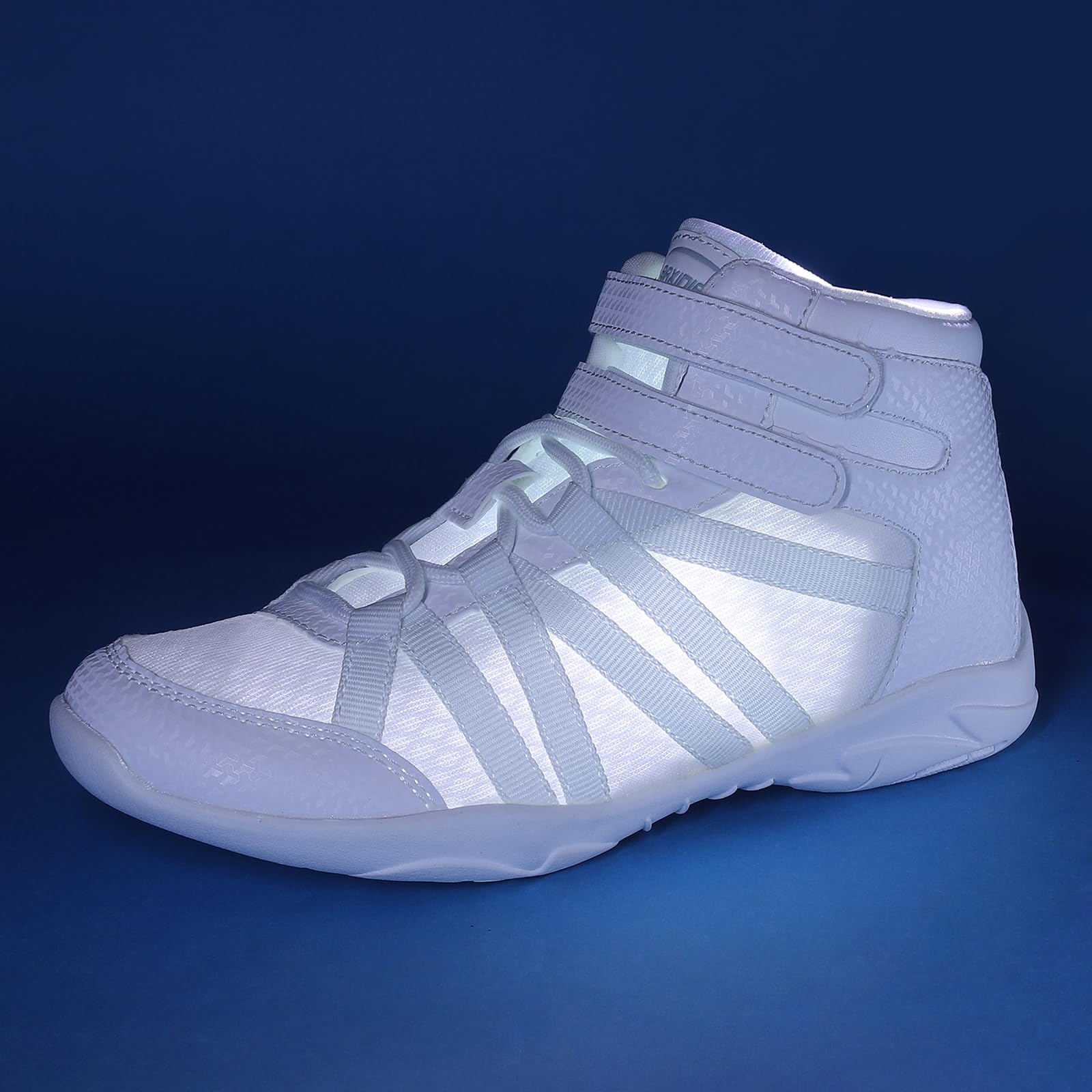 FUQIAO Girls High Top White Cheerleading Shoes Lightweight Cheer Sneakers