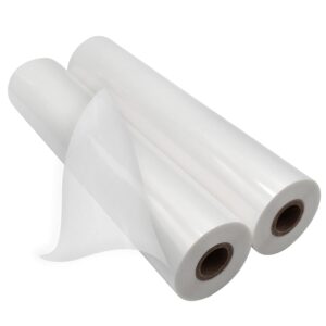 thermal laminating film rolls, clear stretch film laminating rolls 25 inches x 500 feet, 1 inch core 1.2 mil glossy finish film for printed protection(2 rolls)