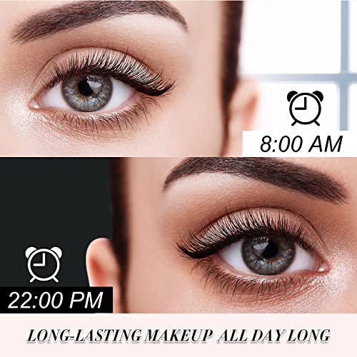 2 Pack 4D Silk Fiber Lash Mascara, Waterproof Very Black Long Lasting Mascara, Lengthening Lifting Multiplying Curling Natural Eyelash Primer Brush, Thickening Softer Lasting All Day, 2 Tube