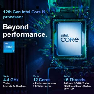 GEEK+ Intel NUC 12 Pro Mini PC, with 12TH GEN Core i5-1240P 12-Cores, Upto 4.4GHz Turbo, 16 Threads, 12MB Intel Smart Cache, 28W Intel Iris Xe Graphics, 16GB RAM, 512GB SSD, Win 11 Pro（NUC12WSHi5