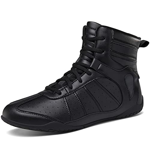 Angugu Wrestling Shoes for Women High Top Combat Non-Slip Breathable Boxing Training Sneakers