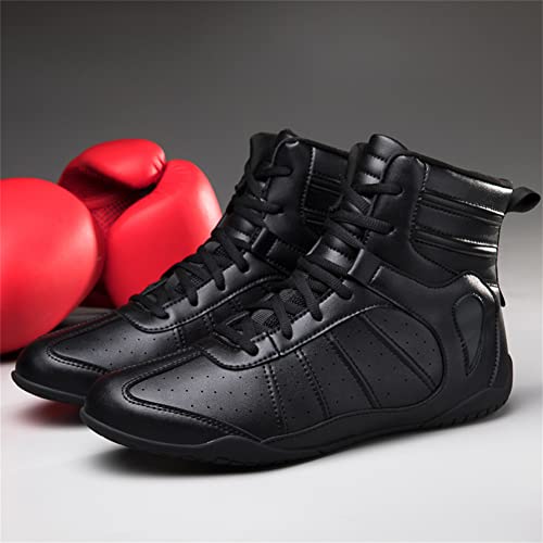 Angugu Wrestling Shoes for Women High Top Combat Non-Slip Breathable Boxing Training Sneakers