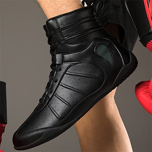 Angugu Wrestling Shoes for Women High Top Combat Non-Slip Breathable Boxing Training Sneakers