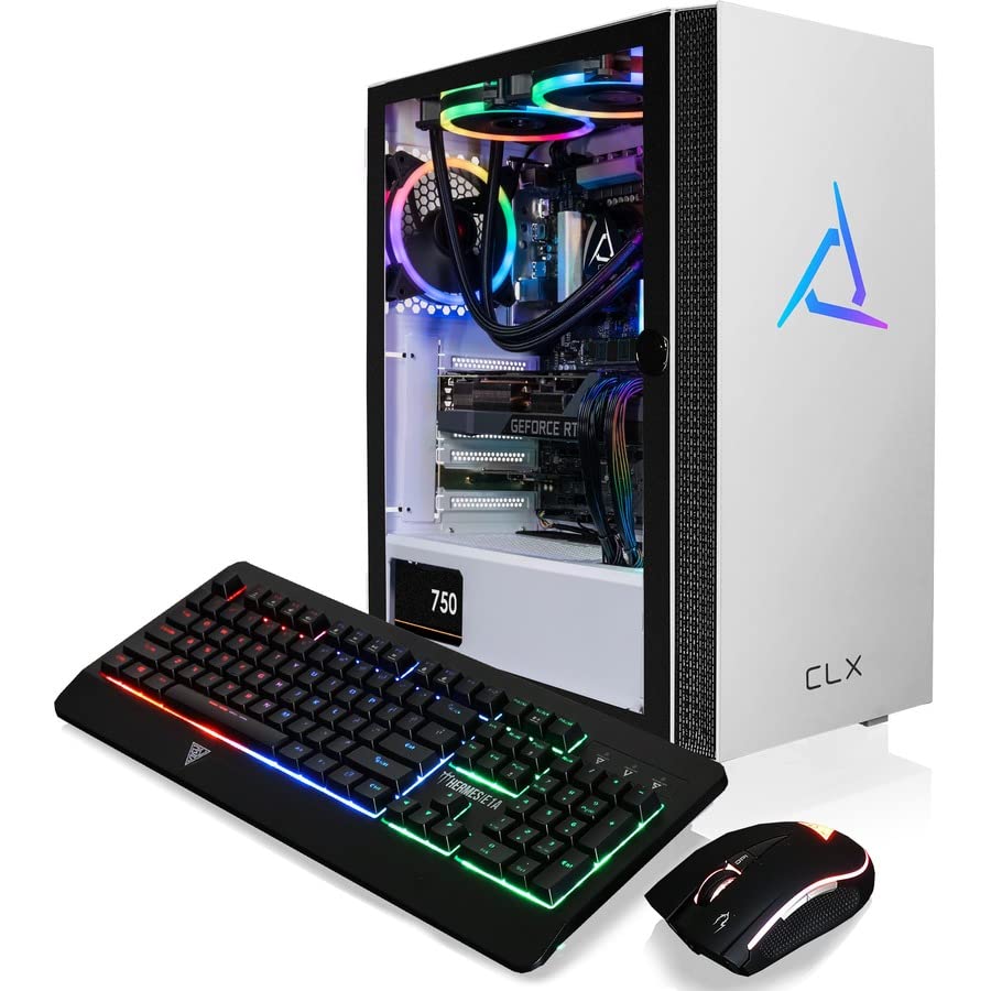 CLX Personal Computer Tower, Intel Core i7 13700KF 3.40GHz, 32GB DDR5, 1TB NVMe SSD, 4TB HDD, GeForce RTX 3080 10GB, 750 Watt Power Supply