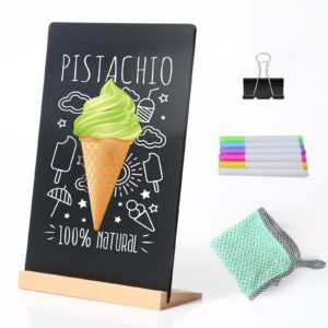 8.7x12 in chalkboard signs small chalkboard signs with stand for tabletop decor double sided mini chalkboard for restaurant food menu, kids message board, wedding party (1 pack)