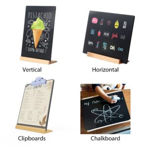 8.7x12 in Chalkboard Signs Small Chalkboard Signs with Stand for Tabletop Decor Double Sided Mini Chalkboard for Restaurant Food Menu, Kids Message Board, Wedding Party (1 Pack)