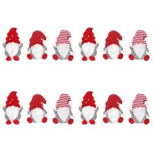 luxshiny 12pcs christmas tableware bags gnome cutlery bags xmas cutlery pouch cover holiday table flatware pouches for chopsticks spoon fork christmas table decorations