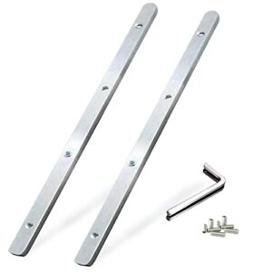 guide rail connector accessory kit 71358 482107 for festool makita dewalt track saw long cuts, triton in integrated guide rail t-slots for secure cutting, 2 pack, sliver