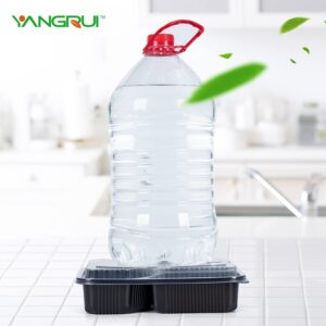 YANGRUI To Go Containers, 40 Pack (40 Trays + 40 Lids) 38oz BPA Free Reusable Take Out Box Shrink Wrap Machine Washable Meal Prep Container