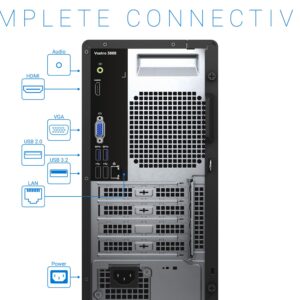 Dell Vostro 3888 Full Size Tower Business Desktop Computer, Intel Octa-Core i7-10700, 16GB DDR4 RAM, 512GB PCIe SSD + 1TB HDD, DVDRW, 802.11AC WiFi, Bluetooth, Keyboard and Mouse, Windows 11 Pro