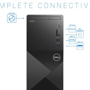 Dell Vostro 3888 Full Size Tower Business Desktop Computer, Intel Octa-Core i7-10700, 16GB DDR4 RAM, 512GB PCIe SSD + 1TB HDD, DVDRW, 802.11AC WiFi, Bluetooth, Keyboard and Mouse, Windows 11 Pro