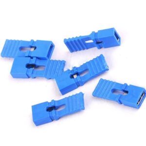 AIMPGSTL 50Pcs 2.54mm Pin Header Jumper Cap Lengthened Short Circuit Connection Cap Mini Micro Jumper Bridge Plug, Circuit Board Jumper Cap Shunts Short Circuit Cap for Arduino