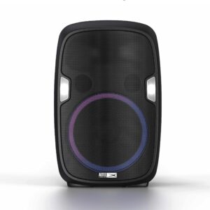 altec lansing soundrover 75 wireless speaker 75w bluetooth speaker with a long lasting 10 hour battery, 50 foot range, multi led party modes, true wireless pairing, bonus microphone