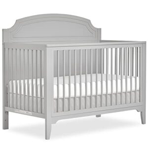 dream on me jpma & greenguard gold certified milton 5-in-1 convertible crib made with sustainable new zealand pinewood in pebble grey, non-toxic finish