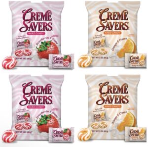 creme savers strawberries and oranges creme savers hard candy | 12 oz total - 4 bags