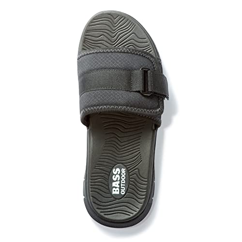 BASS OUTDOOR Topo Women’s Sandals – Open-Toe Slides for Beach or Backyard Hiking Shoe, Black, 9.5