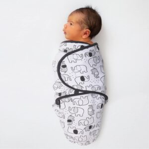 The Peanutshell Swaddle Set for Baby Boys - Camo & Elephant - 3 Pack (Small/Medium | 0-3 Months)