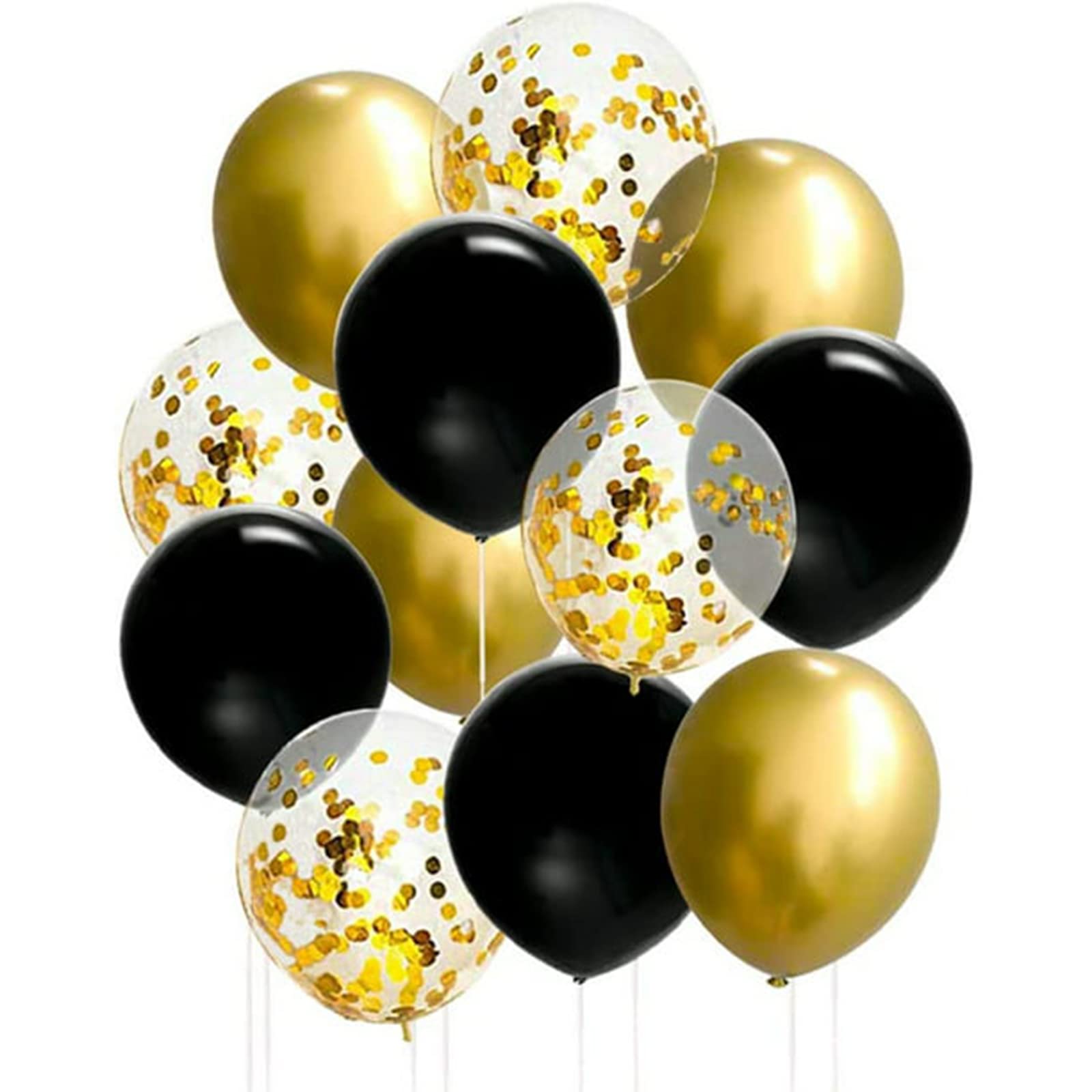 ZJDHPTY 4Set Black and Gold Balloon Stand, Balloon Centerpieces for Tables, Black and Gold Party Decorations for Birthday Wedding Anniversary Father's Day New Year Graduation 2024(black and gold)