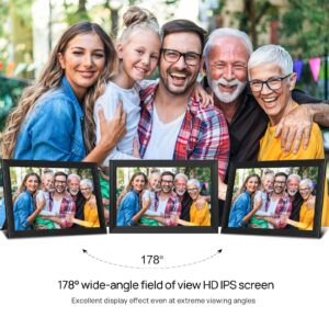 2024 Newest FRAMEO Digital Photo Frame, 10.1 Inch WiFi Digital Picture Frame with IPS HD Touch Screen 1280x800, Auto-Rotate, Easy Share Photos or Videos via FRAMEO APP (Black)
