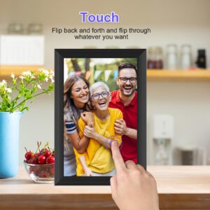 2024 Newest FRAMEO Digital Photo Frame, 10.1 Inch WiFi Digital Picture Frame with IPS HD Touch Screen 1280x800, Auto-Rotate, Easy Share Photos or Videos via FRAMEO APP (Black)