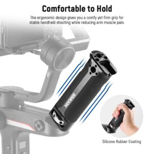 NEEWER Sling Handle Grip for WEEBILL-S Only, Handgrip with Cold Shoe, 1/4" Thread, 1/4" Thumb Screw, 3/8" ARRI Locating Holes and Anti Twist Pins Compatible with ZHIYUN WEEBILL-S Gimbal Stabilizer