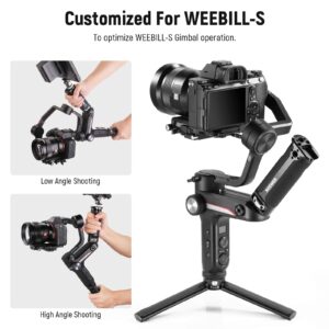 NEEWER Sling Handle Grip for WEEBILL-S Only, Handgrip with Cold Shoe, 1/4" Thread, 1/4" Thumb Screw, 3/8" ARRI Locating Holes and Anti Twist Pins Compatible with ZHIYUN WEEBILL-S Gimbal Stabilizer