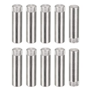 uxcell 8x30mm 304 stainless steel dowel pins, 10pcs knurled head flat chamfered end dowel pin, wood bunk bed shelf pegs support shelves fasten elements