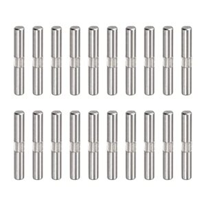 uxcell 5x35mm 304 stainless steel dowel pins, 20pcs center knurled flat chamfered end dowel pin, wood bunk bed shelf pegs support shelves fasten elements