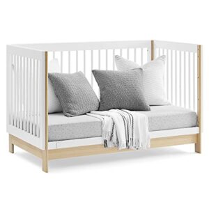 GAP babyGap Tate 4-in-1 Convertible Crib - Greenguard Gold Certified, Bianca White/Natural